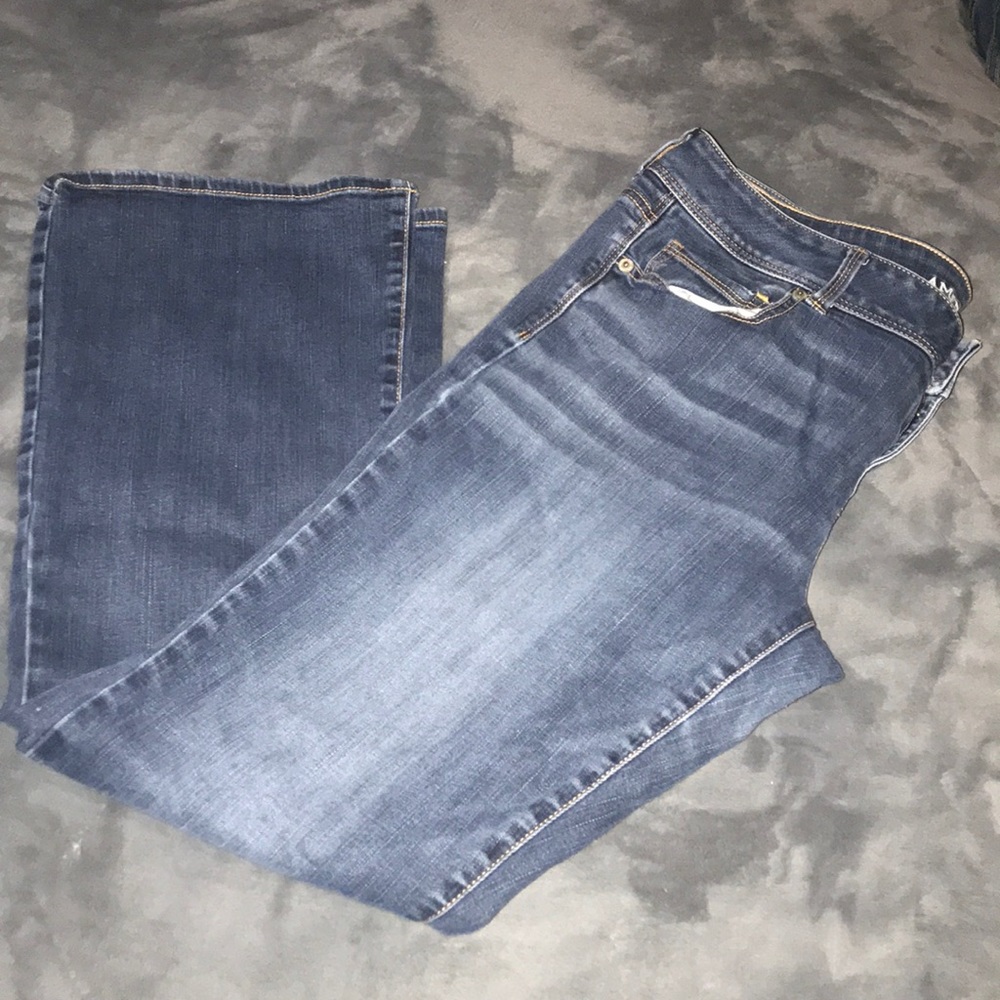 American Eagle Dark Wash Kick Boot Jeans